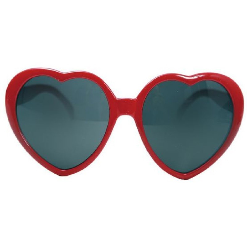 GAFAS FORMA CORAZON ROJAS