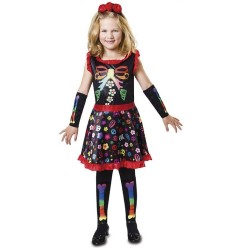 DISFRAZ ESQUELETO COLORINES 5-6 AÑOS NIÑ