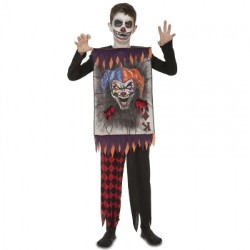 DISFRAZ CARTA JOKER CLOWN CARD 7-9 AÑOS