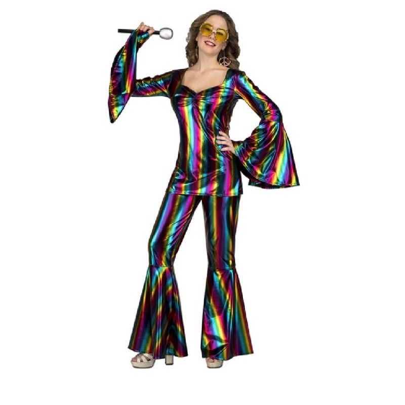 DISFRAZ RAINBOW DISCO MUJER ML