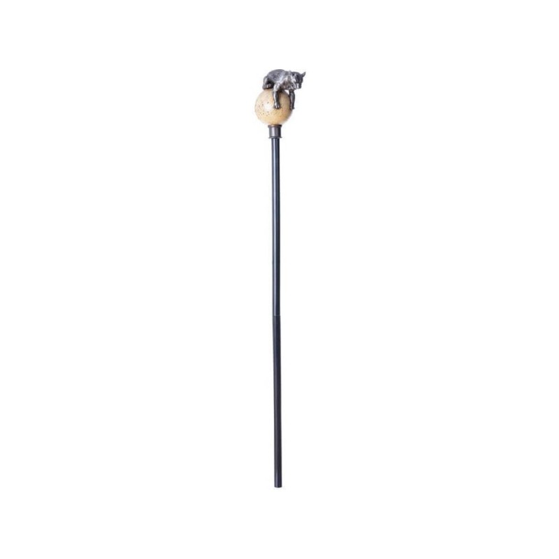 BASTON CON BOLA Y LEOPARDO 109 CM