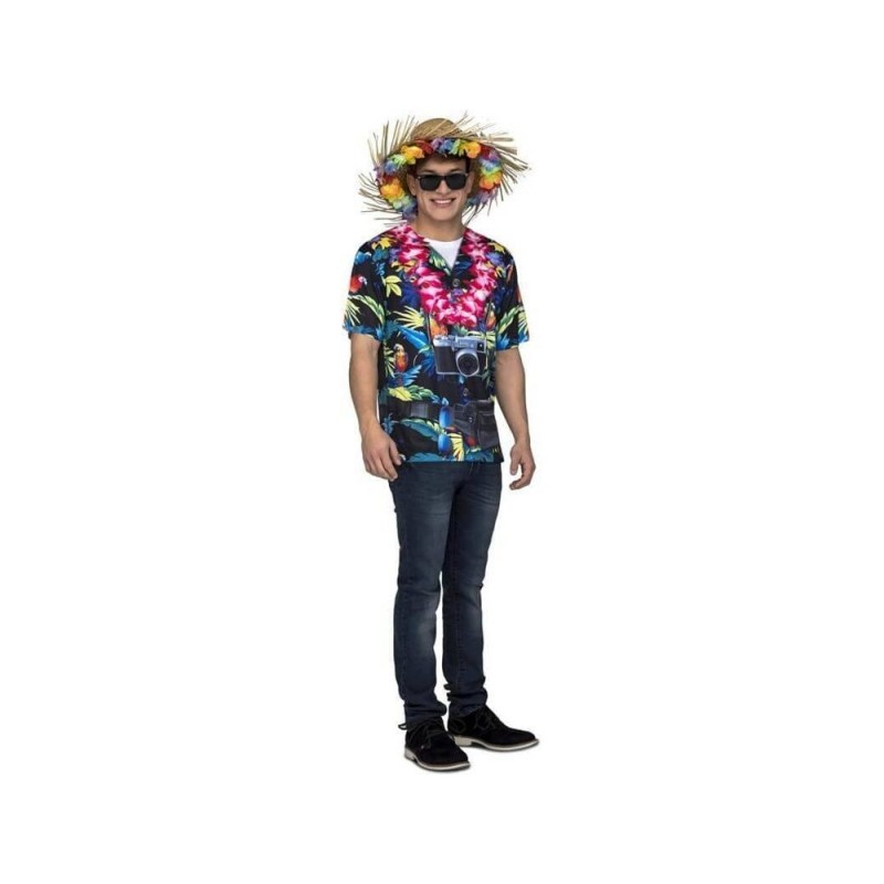 DISFRAZ CAMISETA HAWAIANO T.S