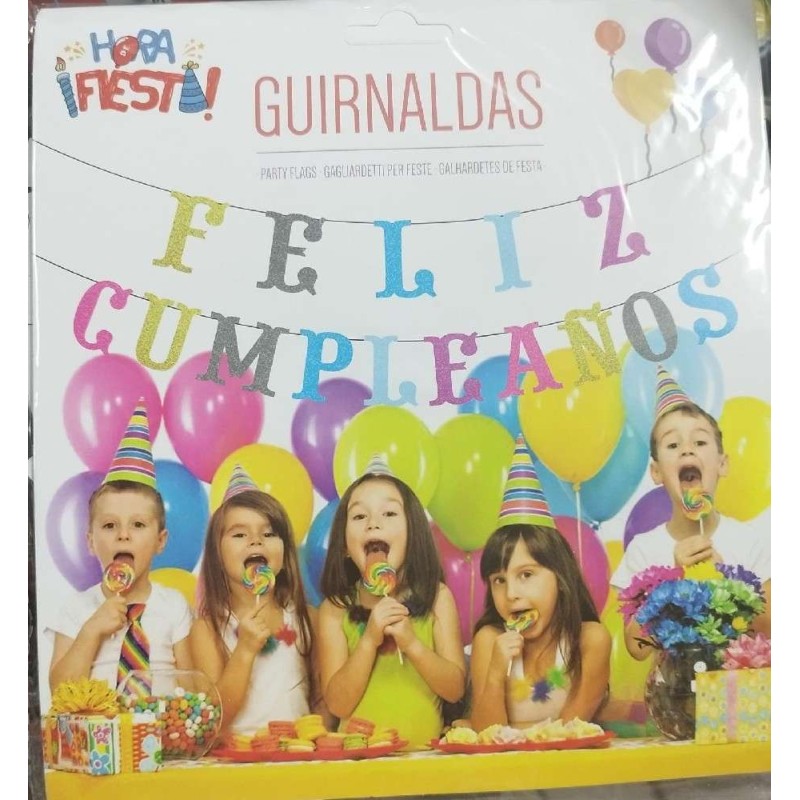 GUIRNALDA GLITER FELIZ CUMPLEAÑOS