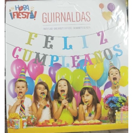 GUIRNALDA GLITER FELIZ CUMPLEAÑOS