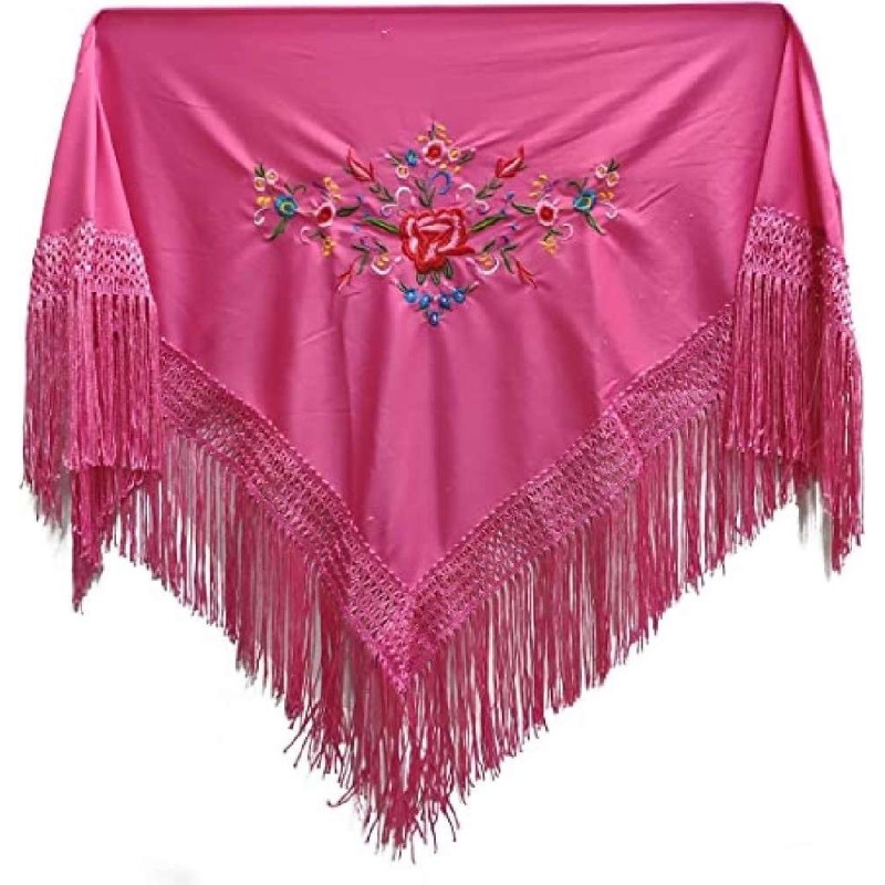MANTON PEQUEÑO ROSA FUCSIA BORDADO 