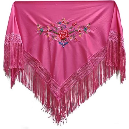 MANTON PEQUEÑO ROSA FUCSIA BORDADO 