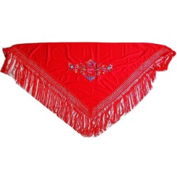 MANTON PEQUEÑO ROJO BORDADO 