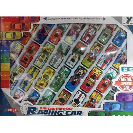 CAJA 32 COCHES METAL