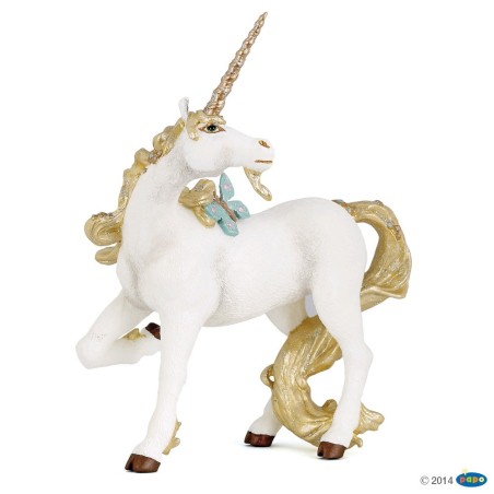 FIGURA UNICORNIO DORADO  ( PAPO )