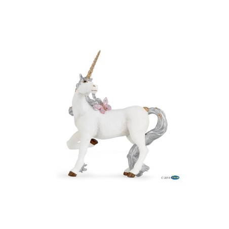 FIGURA UNICORNIO PLATEADO ( PAPO )