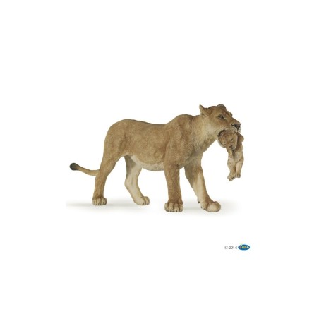FIGURA LEONA CON CACHORRO  ( PAPO )