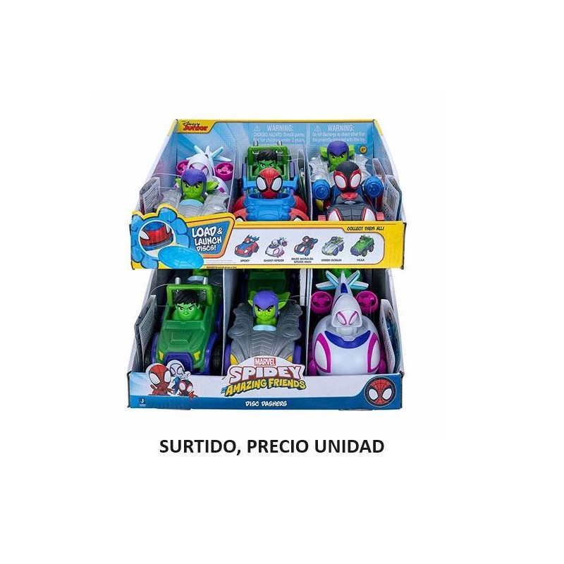 Spiderman Vehiculo Lanza Disco Spidey