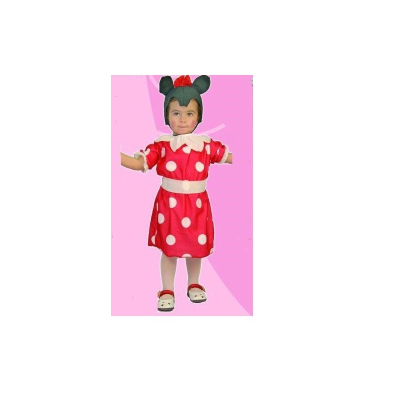 DISFRAZ  RATONCITA ROJO BLANCO 2-4 AÑOS
