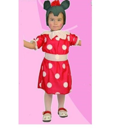 DISFRAZ  RATONCITA ROJO BLANCO 2-4 AÑOS