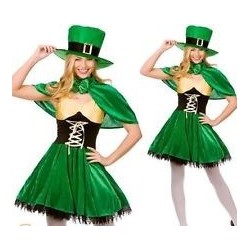 DISFRAZ ADULTO DUENDE VERDE CHICA