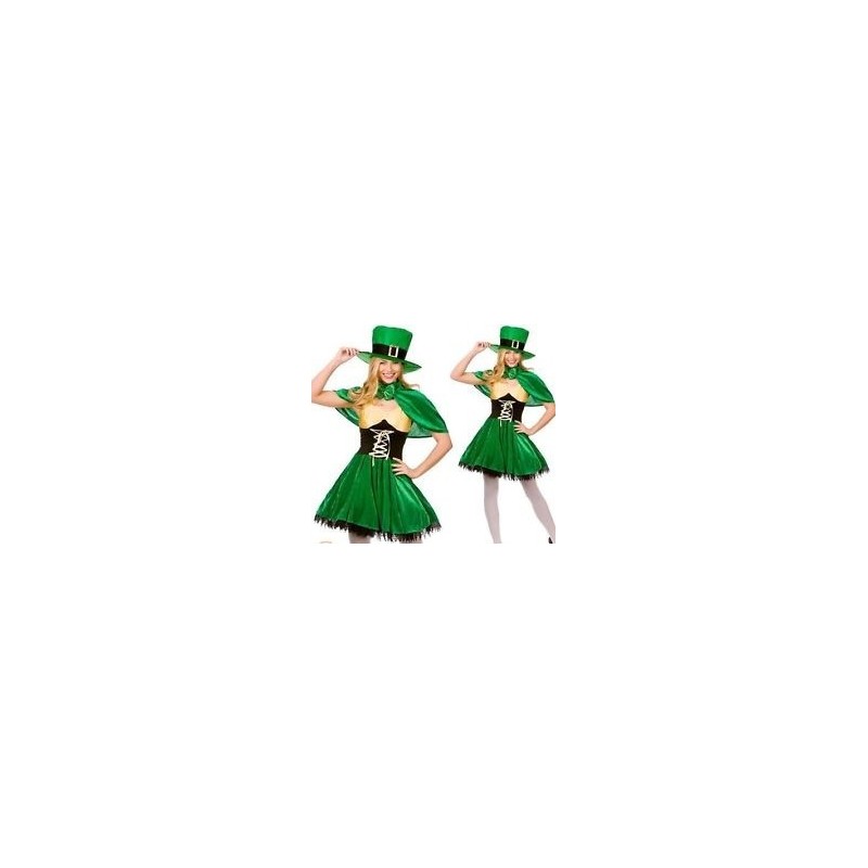 DISFRAZ ADULTO DUENDE VERDE CHICA
