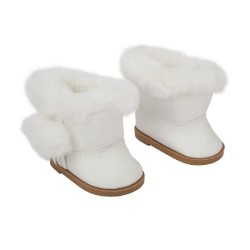 Set Botas Blancas Pelo para Muñeca 45 cm