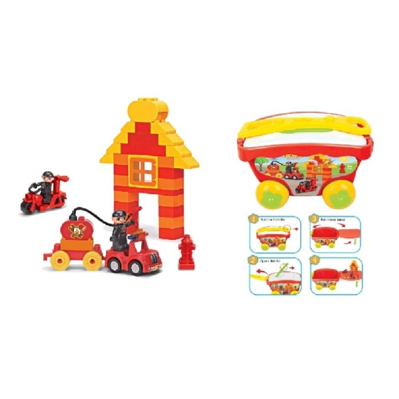 CONSTRUCCION BOMBEROS 48 PCS - CAJA ARRA