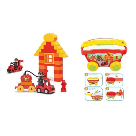 CONSTRUCCION BOMBEROS 48 PCS - CAJA ARRA