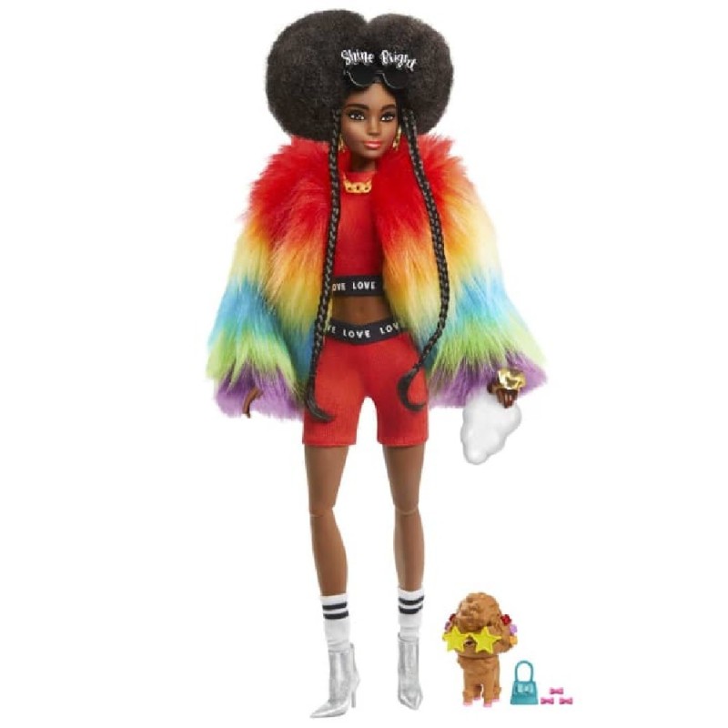 BARBIE EXTRA ARCOIRIS MUÑECA CON MASCOTA