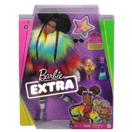 BARBIE EXTRA ARCOIRIS MUÑECA CON MASCOTA
