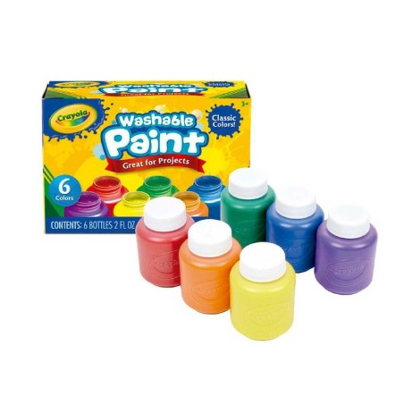 CRAYOLA 10 TÉMPERAS LAVABLES COLORES SUR
