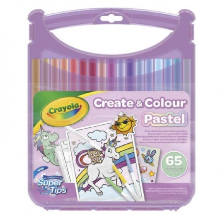 MALETIN ROTULADORES LAVABLES PASTEL SUPE
