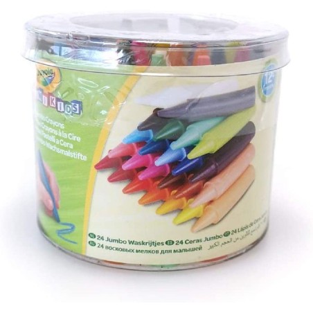 24 Ceras Jumbo Lavables Mini Kids