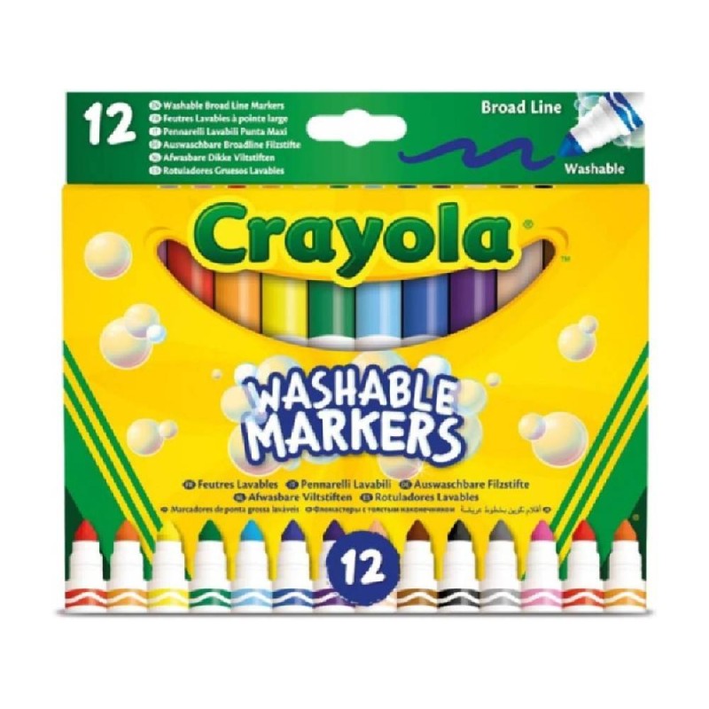 12 ROTULADORES SUPER LAVABLES MAXI PUNTA