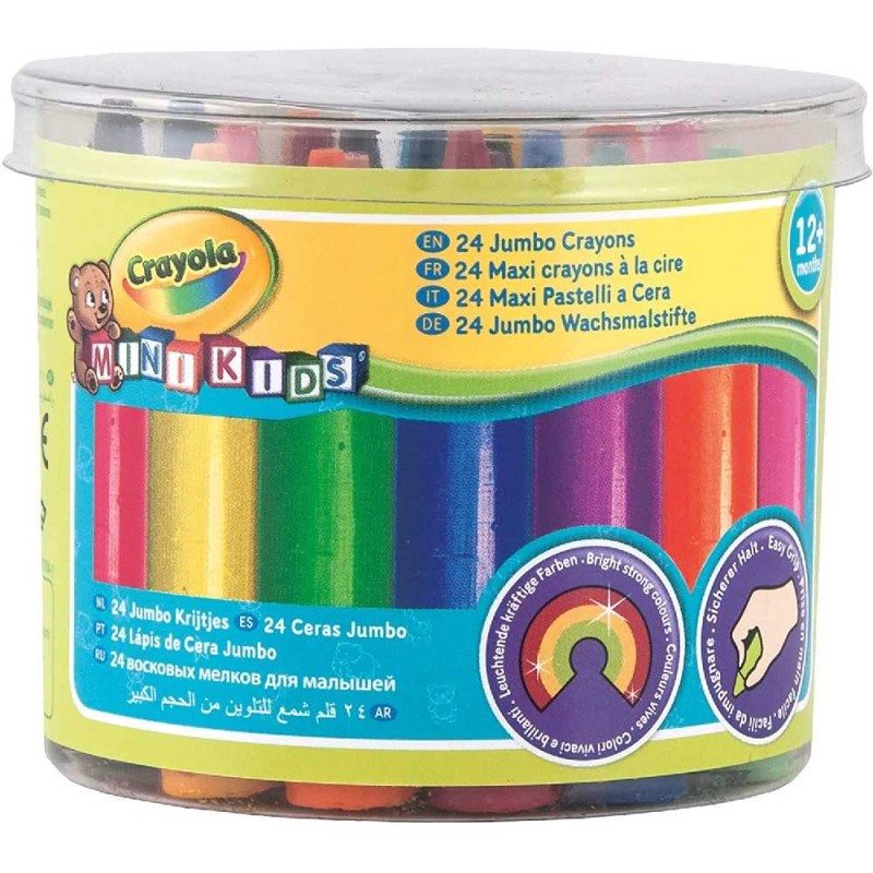 24 Ceras Jumbo Lavables Mini Kids