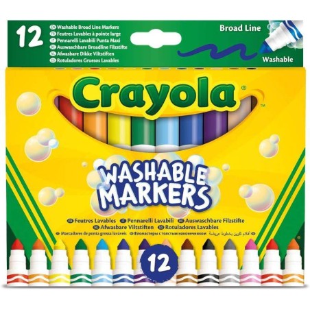 12 ROTULADORES SUPER LAVABLES MAXI PUNTA