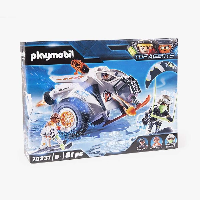 PLAYMOBIL TOP AGENTS PLANEADOR DE NIEVE 