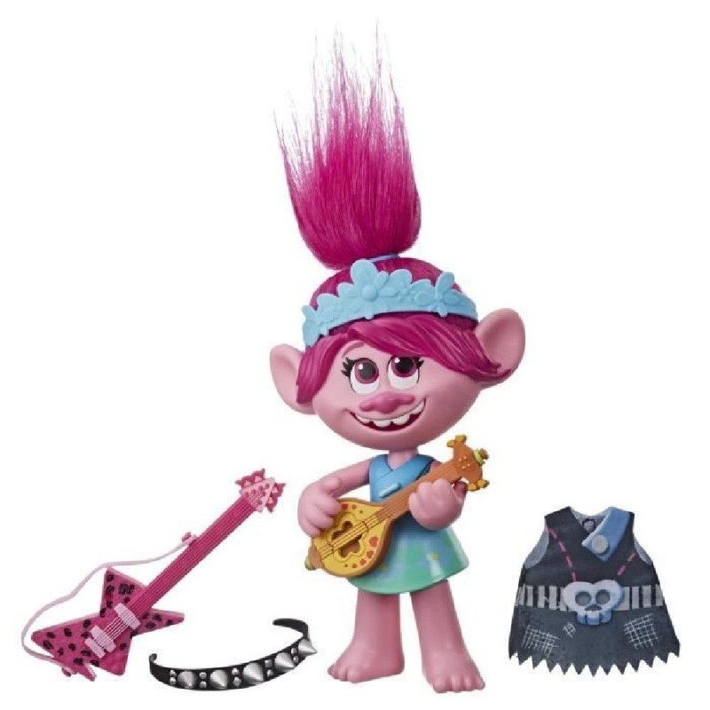 MUNECA POPPY ROCK CANTA EN FRANCES TROLL