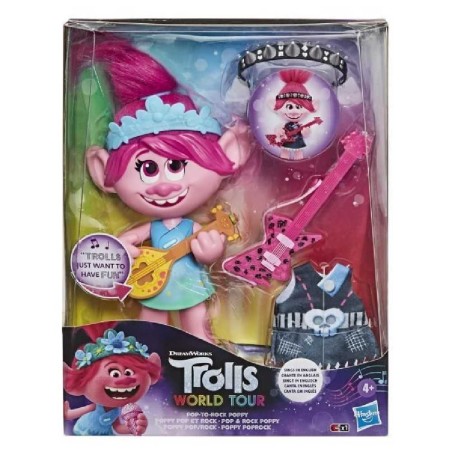 MUNECA POPPY ROCK CANTA EN FRANCES TROLL