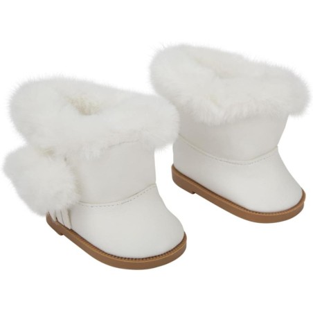 Set Botas Blancas Pelo para Muñeca 45 cm
