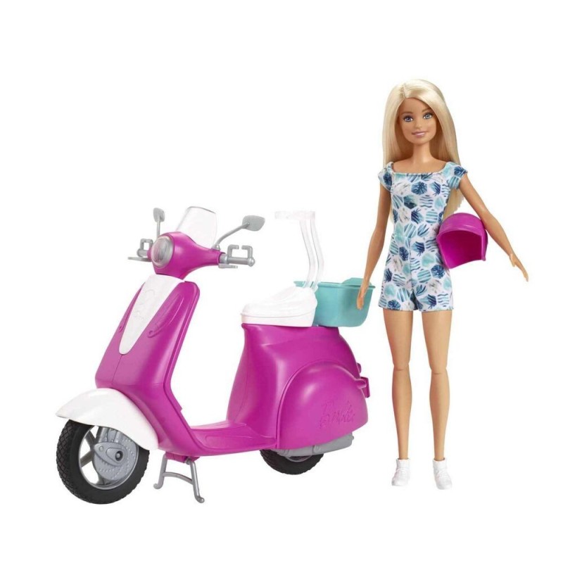 BARBIE MUÑECA BARBIE Y MOTO SCOOTERCON A
