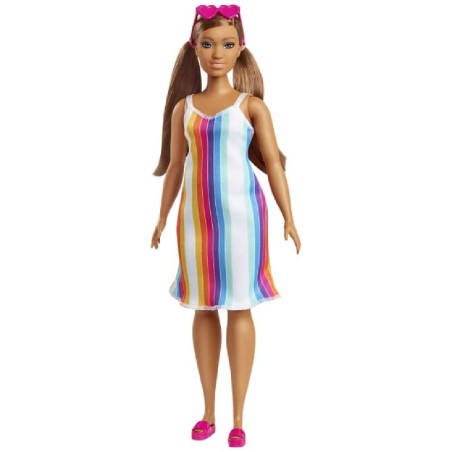 BARBIE MUÑECA VESTIDO ARCOIRIS
