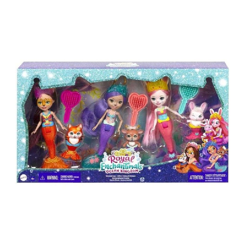 MUÑECA SIRENA ENCHANTIMALS SET 3 UNIDADE