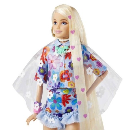 BARBIE EXTRA MUÑECA Y MASCOTA FLOWER POW
