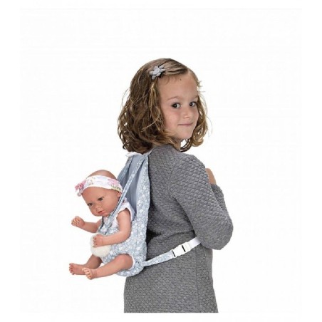 Portababe azul (para muñecos de 40-45 cm