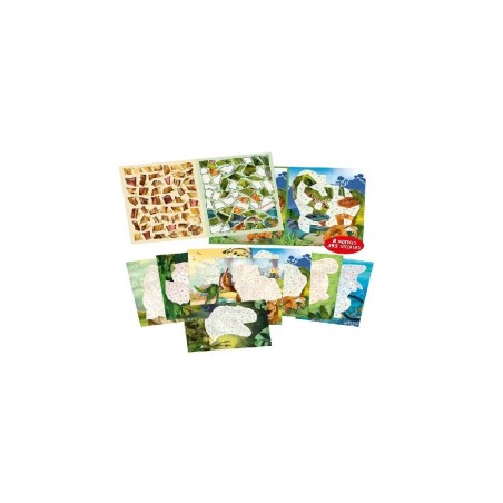 DINO WORLD LIBRO DE PEGATINAS POR NUMERO
