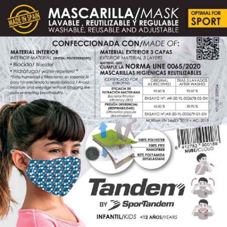 MASCARILLA INFANTIL NUBES UNISEX INFANTI