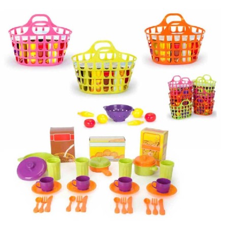 CESTA DE COMPRA CON MENAJE 41 PCS