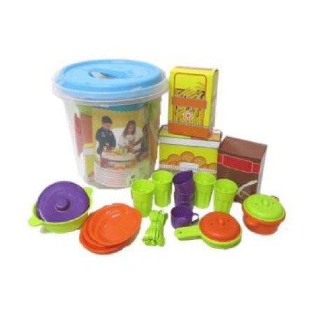 SET CUBO ACCESORIOS MENAJE 34 PIEZAS