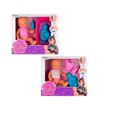 MUÑECO BEBE - BABY PIPI CON  BAÑERA