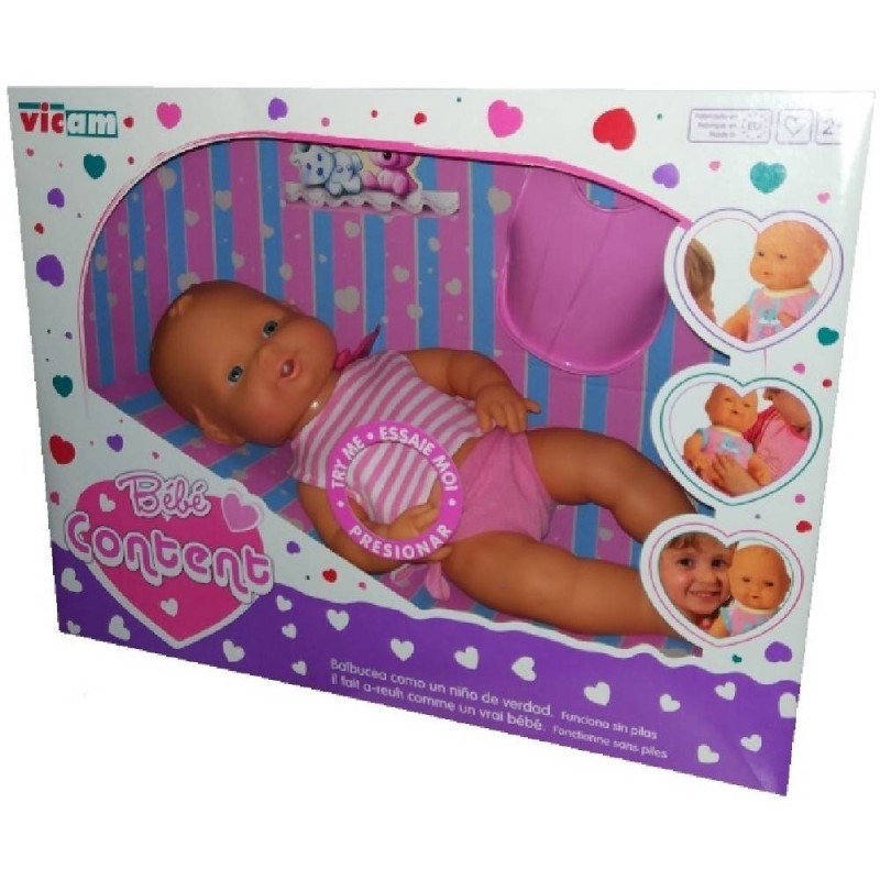 MUÑECO BEBE CONTENTO C/SONIDO SURT.