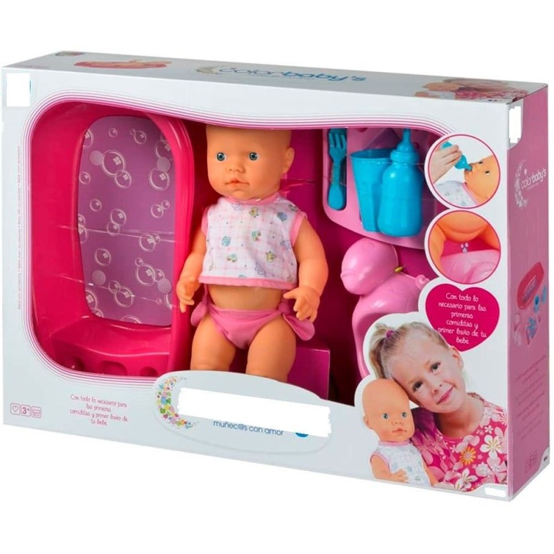 MUÑECO BABY PIPI BAÑERA + COMIDITAS