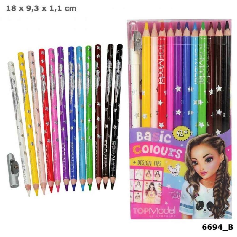SET 12 LAPICES DE COLORES TOPMODEL