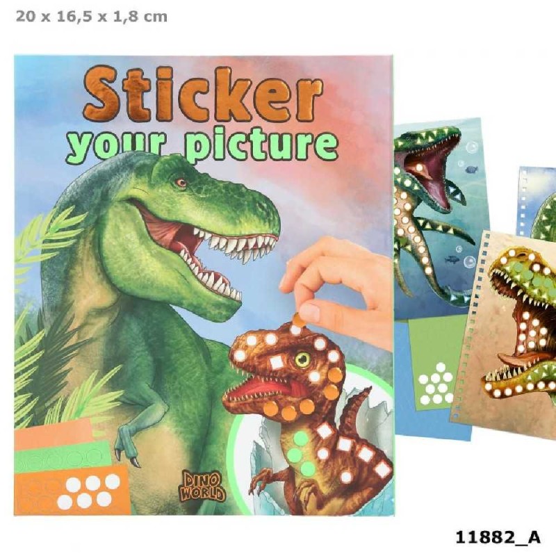 DINO WORLD STICKER YOUR PICTURE PEGATINA