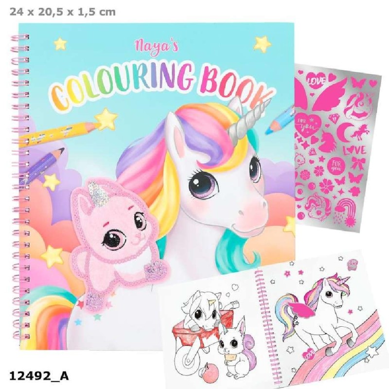 YLVI LIBRO DE COLOREAR CON UNICORNIO Y L